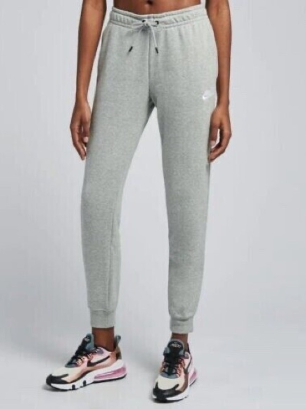 Nike Light Gray Sweatpants with White Swoosh Tag